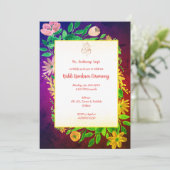 Haldi Kumkum ceremonie Kaart (Staand voorkant)