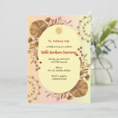 Haldi Kumkum ceremonie Kaart (Staand voorkant)