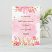 Haldi Kumkum-ceremonie Kaart (Staand voorkant)