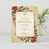 Haldi Kumkum-ceremonie Kaart (Staand voorkant)