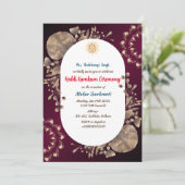 Haldi Kumkum ceremonie Kaart (Staand voorkant)