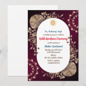 Haldi Kumkum ceremonie Kaart (Voorkant / Achterkant)