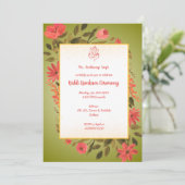 Haldi Kumkum-ceremonie Kaart (Staand voorkant)