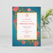 Haldi Kumkum ceremonie Kaart (Staand voorkant)