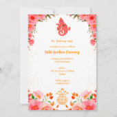 Haldi Kumkum ceremonie Kaart (Voorkant)