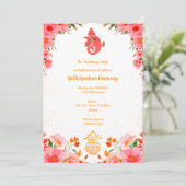 Haldi Kumkum ceremonie Kaart (Staand voorkant)