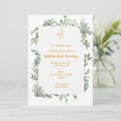 Haldi Kumkum-ceremonie Kaart (Staand voorkant)