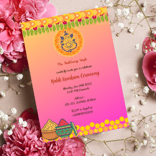 Haldi Kumkum-ceremonie Kaart