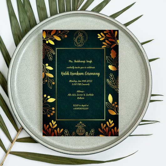 Haldi Kumkum ceremonie Kaart