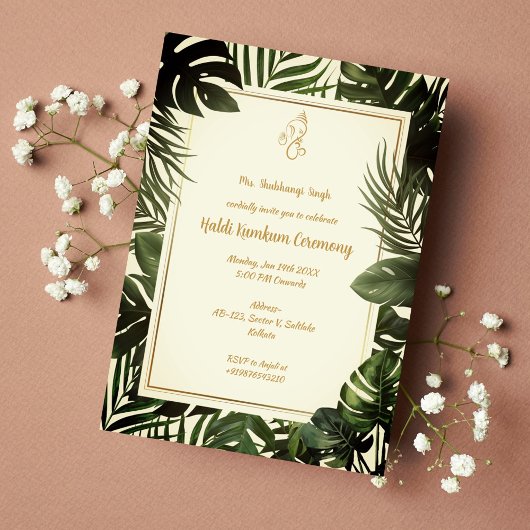 Haldi Kumkum-ceremonie Kaart