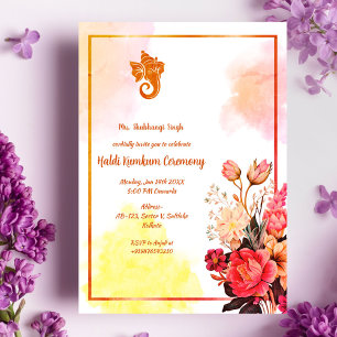 Haldi Kumkum-ceremonie Kaart