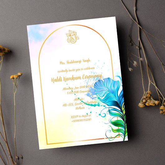 Haldi Kumkum-ceremonie Kaart