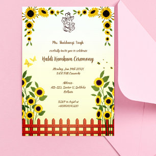 Haldi Kumkum-ceremonie Kaart