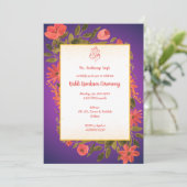 Haldi Kumkum-ceremonie Kaart (Staand voorkant)