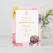 Haldi Kumkum-ceremonie Kaart (Staand voorkant)