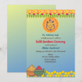 Haldi Kumkum ceremonie Kaart (Voorkant / Achterkant)