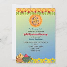Haldi Kumkum-ceremonie Kaart