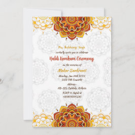 Haldi Kumkum-ceremonie Kaart