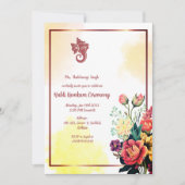 Haldi Kumkum ceremonie Kaart (Voorkant)