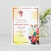 Haldi Kumkum ceremonie Kaart (Staand voorkant)