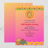 Haldi Kumkum ceremonie Kaart (Voorkant / Achterkant)