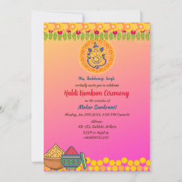 Haldi Kumkum-ceremonie Kaart
