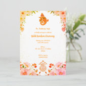 Haldi Kumkum-ceremonie Kaart (Staand voorkant)
