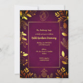 Haldi Kumkum-ceremonie Kaart (Voorkant)