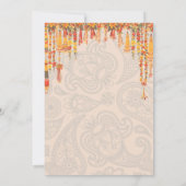 Haldi Mehndi huwelijksceremonie Indian Sangeet Kaart (Achterkant)