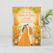 Haldi nodigt Digital Haldi uit Kaart (Staand voorkant)