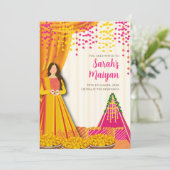 Haldi nodigt Maiyan uit, Haldi uitnodiging (Staand voorkant)