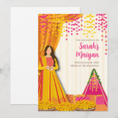 Haldi nodigt Maiyan uit, Haldi uitnodiging (Voorkant / Achterkant)