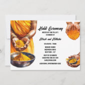 Haldi overhandigt kurkuma Indiase huwelijksceremon Kaart (Voorkant)