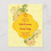 Haldi pithi yellow lotus blotus budget nodigt uit (Voorkant)