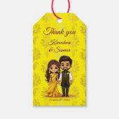 Haldi Sangeet Indiase bruiloft dank u gunst Cadeaulabel (Voorkant)