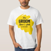 Haldi team bruidegom gepersonaliseerde naam t-shirt (Voorkant)