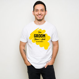 Haldi team bruidegom gepersonaliseerde naam t-shirt