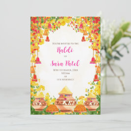 Haldi-uitnodigingen als Haldi-uitnodigingen & Hald Kaart