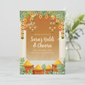 Haldi uitnodigingen Digitale Choora uitnodigingen (Staand voorkant)