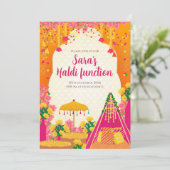 Haldi uitnodigingen & Digitale Mayoun uitnodiginge (Staand voorkant)