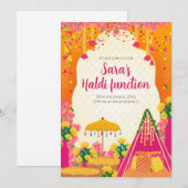 Haldi uitnodigingen & Digitale Mayoun uitnodiginge (Voorkant / Achterkant)