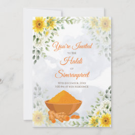 Haldi uitnodigingen & Haldi nodigt Holud uit