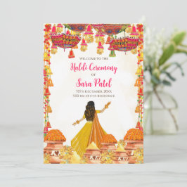 Haldi uitnodigingen & Haldi uitnodigingen Hindoe-h