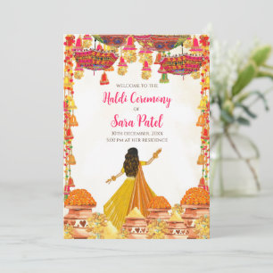 Haldi uitnodigingen & Haldi uitnodigingen Hindoe-h