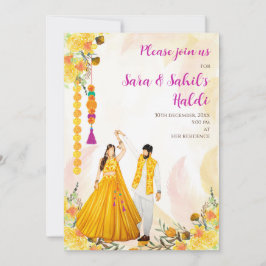 Haldi uitnodigingen & Hindoe huwelijksuitnodiginge