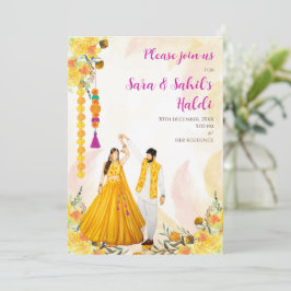 Haldi uitnodigingen & Hindoe huwelijksuitnodiginge