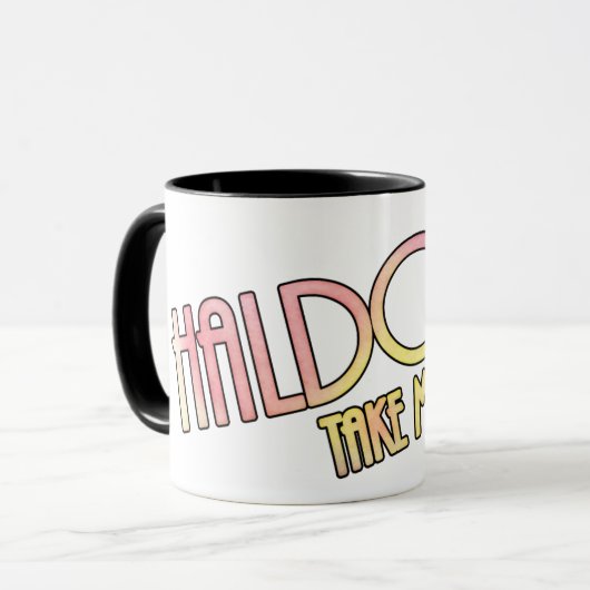 Haldol verwijder me mok Tropisch (Voorkant links)