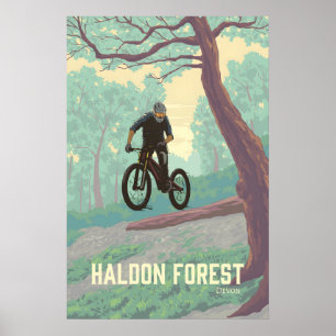 Haldon Forest Mountainbike Reclameposter Poster