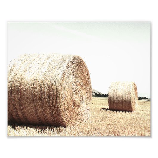 Hale Bales Country Farmhouse Style Foto Afdruk (Voorkant)