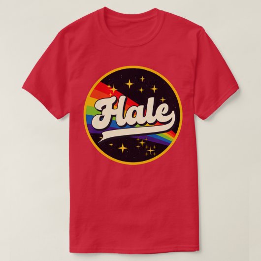 Hale regenboog in ruimte stijl t-shirt (Design voorkant)